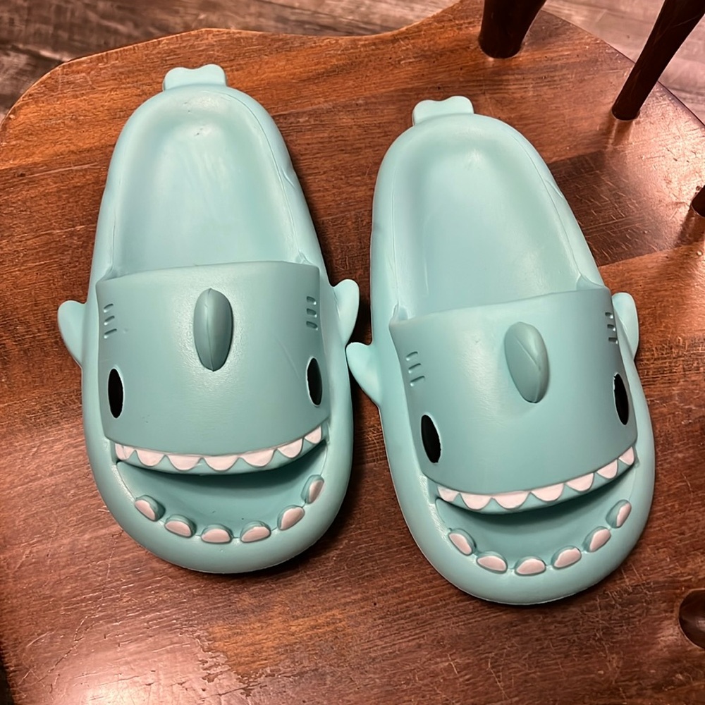 Blue Shark Slides NWOT